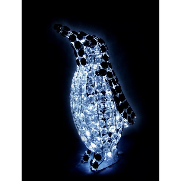 友愛玩具 LEDクリスタルビーズモチーフ クリスタルビーズモチーフ ペンギン（ブラック） WG-7313 『クリスマス 屋外 LED イルミネーション ライト』