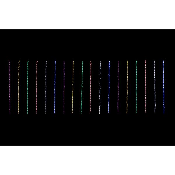 友愛玩具 LEDカーテンライト LEDラインカーテンライト1m(レインボー) WG-3337 『クリスマス 屋外 LED イルミネーション ライト』|エクステリアのキロ支店