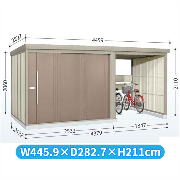 新品本物 タクボ物置 Tp ストックマンプラスアルファ Tp Sz43r26 多雪型 結露減少屋根 駐輪スペース付 屋外用 物置 自転車収納 に おすすめ カーボンブラウン エクステリアのキロ支店 Etechnologycr Com