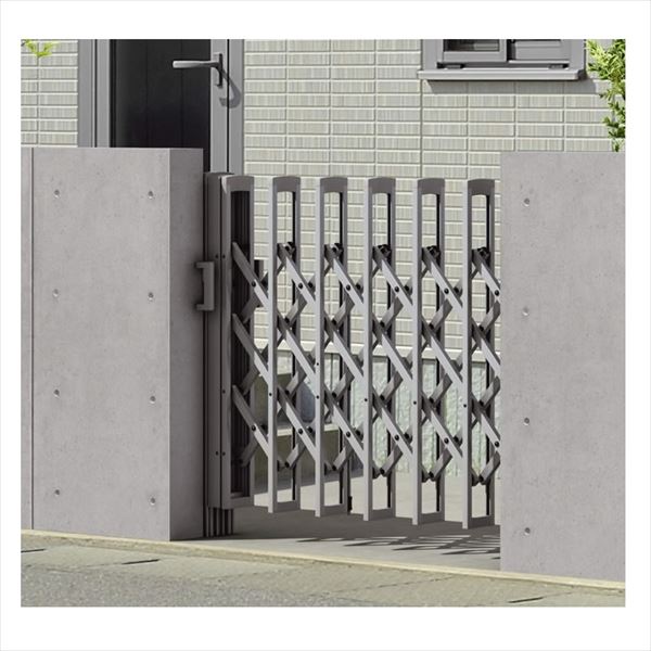 送料無料 三協アルミ エアリーナ2 ミニ 片開きタイプ １２ｓ ｈ１０ 標準柱 エクステリアのキロ支店 門扉 狭い場所に取付け可能な伸縮門扉ミニタイプ 三協アルミ