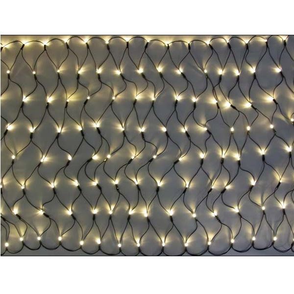 コロナ産業 LED160球グリッターネットライト（ブラックコード）(2回線式1回路)/電源部別売り 常点灯仕様 電球色 ＃GLT160D 『イルミネーションライト』 電球色