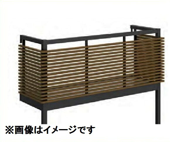 YKKAP ルシアスバルコニー 屋根置式 台形格子 関東間 標準柱 2間&times;6尺 床材 樹脂製デッキ アルミ+アルミカラー 『後付バルコニー 洗濯物干し場 リフォーム向け アルミ製』｜エクステリアのキロ支店