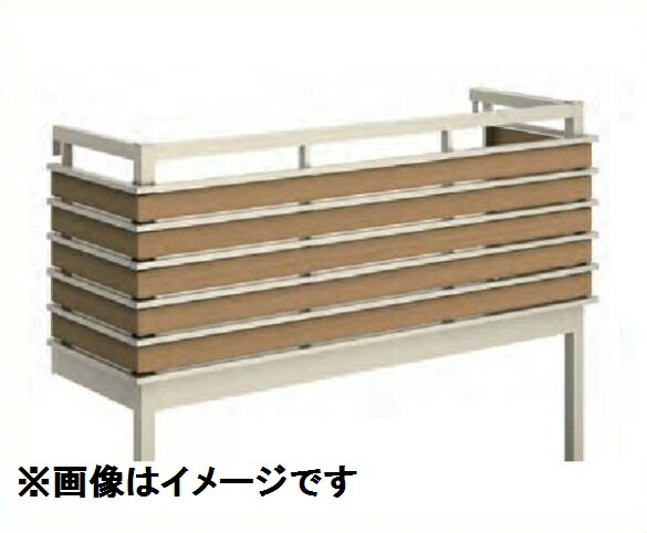 YKKAP ルシアスバルコニー 屋根置式 組合せ格子 関東間 ロング柱 2間×4尺 床材リウッド アルミ+木調カラー 『後付バルコニー 洗濯物干し場 リフォーム向け アルミ製』