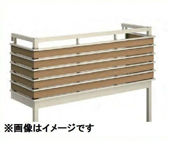 YKKAP ルシアスバルコニー 屋根置式 組合せ格子 メーターモジュール ロング柱 1間&times;4尺 床材 樹脂製デッキ アルミ+木調カラー 『後付バルコニー 洗濯物干し場 リフォーム向け アルミ製』｜エクステリアのキロ支店