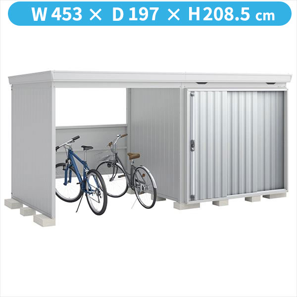 【自転車置場　駐輪】イナバ物置 FW／フォルタ ウィズ FW-22K+2218S PS スタンダード　左側開放スペース 多雪型『物置 屋外 大型 diy』【関東・東海地方限定配送】【追加金額で取付工事可能】 PS（プラチナシルバー）