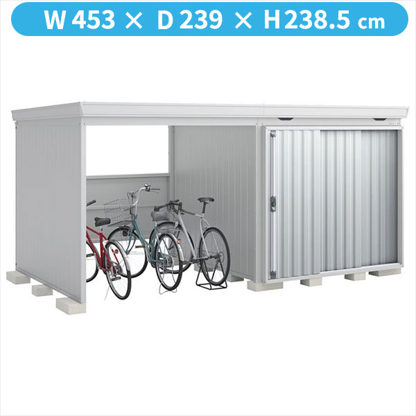 【自転車置場　駐輪】イナバ物置 FW／フォルタ ウィズ FW-22K+2222H PS ハイルーフ　左側開放スペース 多雪型 結露軽減材付屋根『物置 屋外 大型 diy』【関東・東海地方限定配送】【追加金額で取付工事可能】 PS（プラチナシルバー）