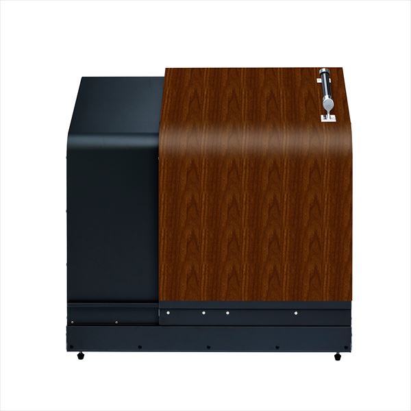 ナカノ ホームスライドダスポン スタンダードモデル 黒ZAM HSD-BZ-1050 『ゴミ収集庫 ダストボックス 屋外』 黒ZAM×ウォールナット