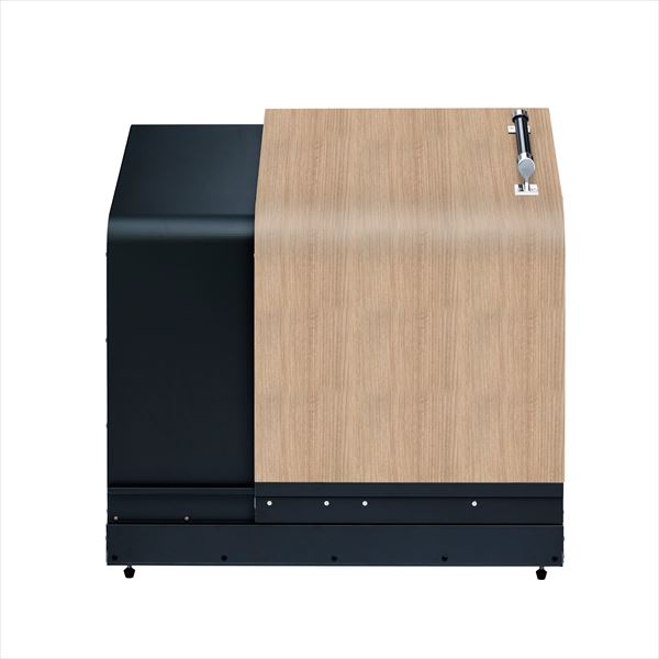 ナカノ ホームスライドダスポン スタンダードモデル 黒ZAM HSD-BZ-1050 『ゴミ収集庫 ダストボックス 屋外』『 ゴミ箱 収集庫 飛散防止 害獣防止 アパート マンション 自治会 』 黒ZAM×ホワイトオーク
