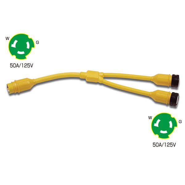 楽天市場】MARINCO マリンコ 陸電ケーブル Y字 Yの字 Y型 アダプター