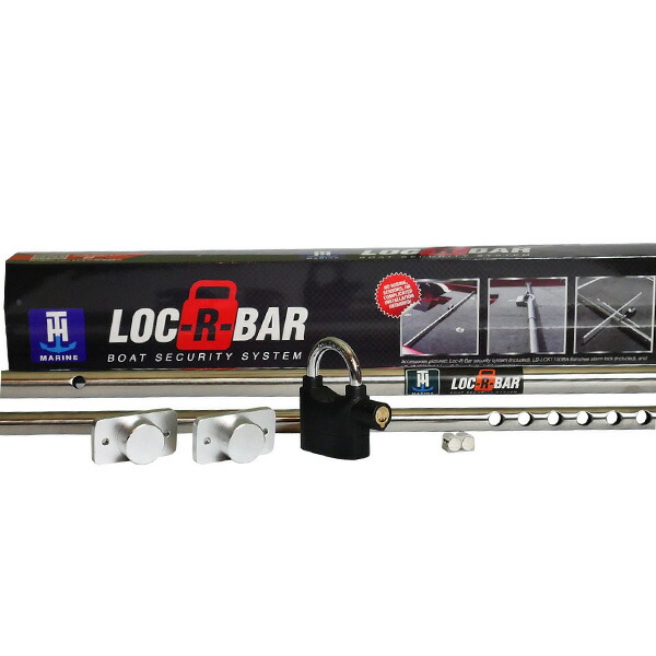 TH MARIN LOC-R-BAR ストレージロックバー バスボート ストレージ デッキハッチ 盗難防止 ステンレス 鍵付き カギ付き 202107 警報システム 防犯対策 セキュリティ ロック