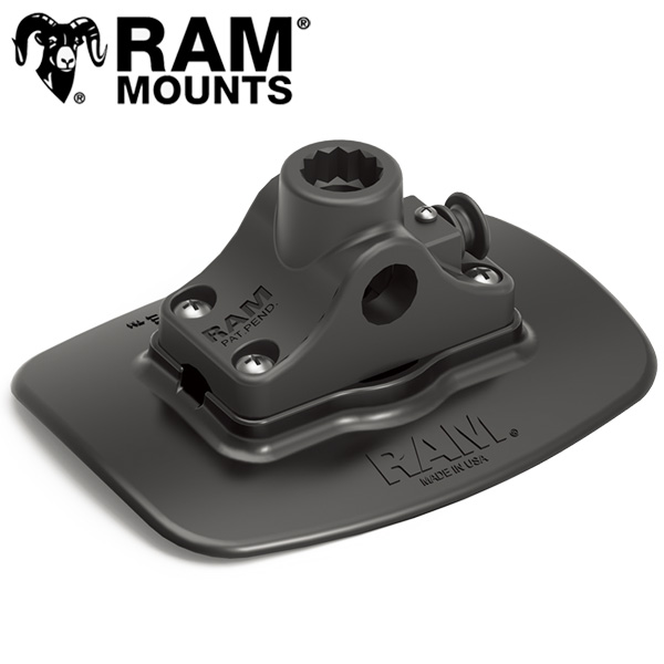 RAM Bond-A-Base Black Adhesive Base with RAM Tough-Track (RAP-398-BLK-TRACK-AU) (sku 54460)