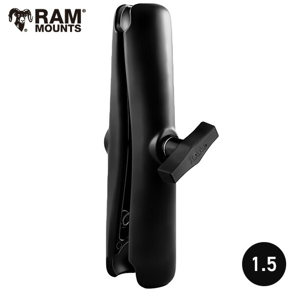 RAM MOUNTS ラムマウント ロングアーム ダブルソケット RAMマウント 1.5インチボール RAM-201U-D 620104 取扱店  販売店 アルミボート バス釣り 魚探 車載 タブレットホルダー 【お買得】