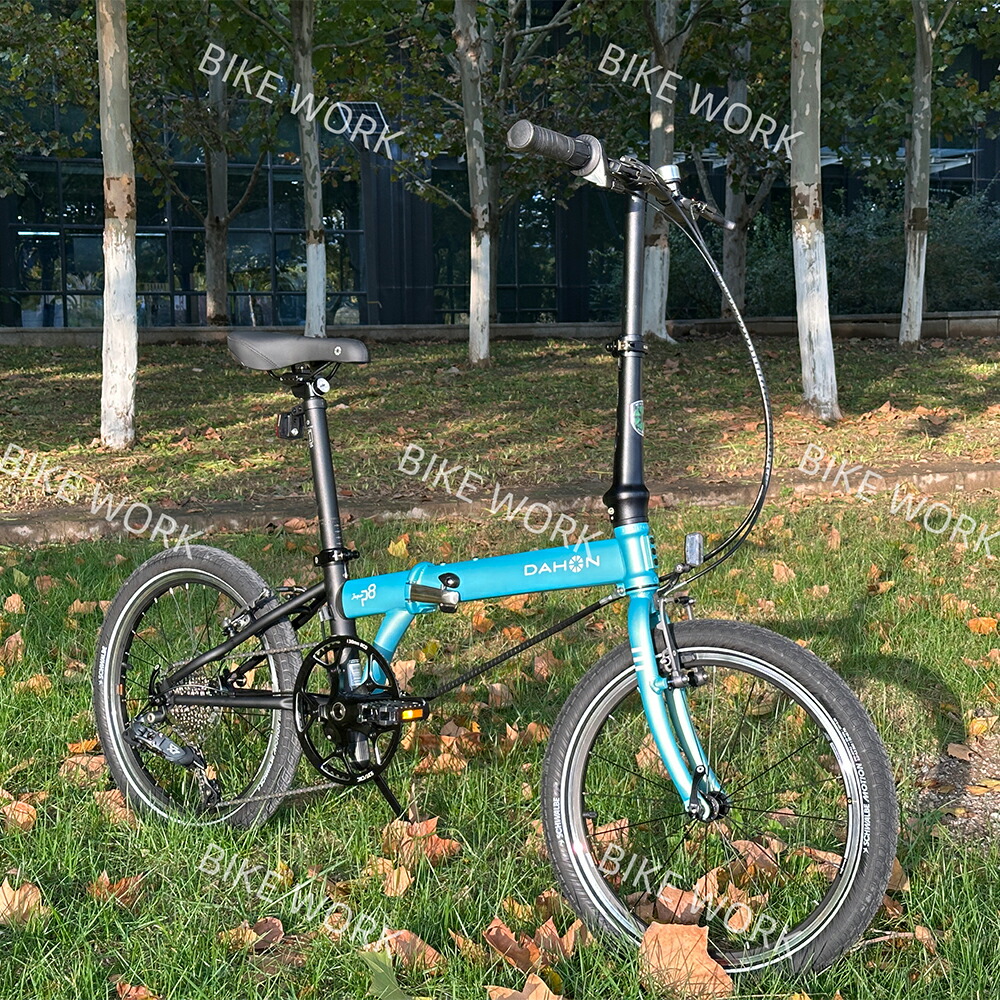 DAHON P8-4130 折りたたみ銀輪 20in｜SRAM 3.0COMP＋X7 変速取り合わせ（9段）変速積み上げる 高甚だしい4130クロモリスチール モリブデン鋼 通い通学・輪行旅する相応う青写真