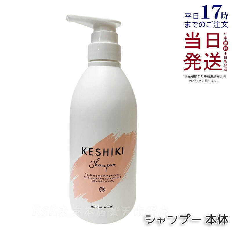 KESHIKI ケシキ シャンプー 480ｍl ケシキシャンプー ヒートダメージ 補修 保湿 アンドナイン しっとり さらさら 乾燥肌 アミノ酸 サロン アミノ酸系 切れ毛 抜け毛 まとまる うるツヤ髪 サラサラになる ヘアケア 美容師 美容院 美容室 サロン 国内正規品 送料無料