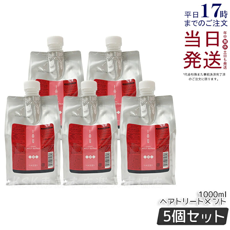 【5個仕かける】ルベル イオ 皮膚軟化剤 メルトリペア 1000ml 髪の毛 手当て 詰替用 詰替え 詰め替え用 レフィル リフィル Lebel iau 介護ホーム世話をする 髪の毛世話をする ツヤ カラートリートメント 不都合 髪の毛世話をする 整髪剤 国内定まり品 貨物輸送無料