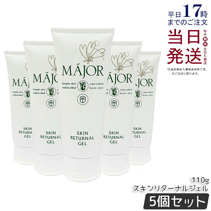 【5個セット】Major マジョール スキンリターナルジェル 110g 角質ケア 植物系保湿 スキンケア 美容成分 潤い 天然由来 サロン サロン専売 正規品 送料無料｜KSK東京本店 店
