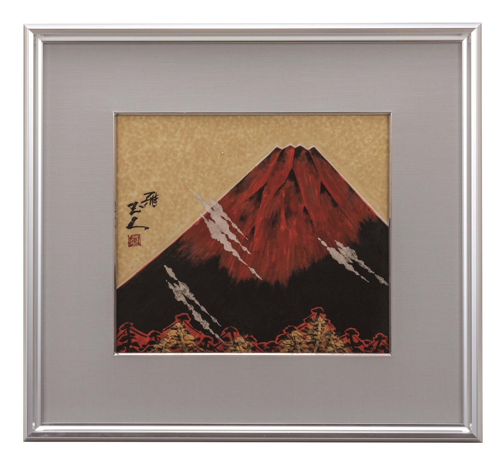陶額 金彩富士 陶板 陶板画 壁掛け 壁飾り 絵画 イタリアン 両親 海外 ご挨拶 結婚記念日 お返し 子供 定年 開業祝い 来客用 従兄弟 赤ちゃん 出産内祝い かわいい 記念日の記念品 引越し祝い 事務所移転 古希 結婚祝い お中元 就任 法人ギフト 父 昇進祝い 上場