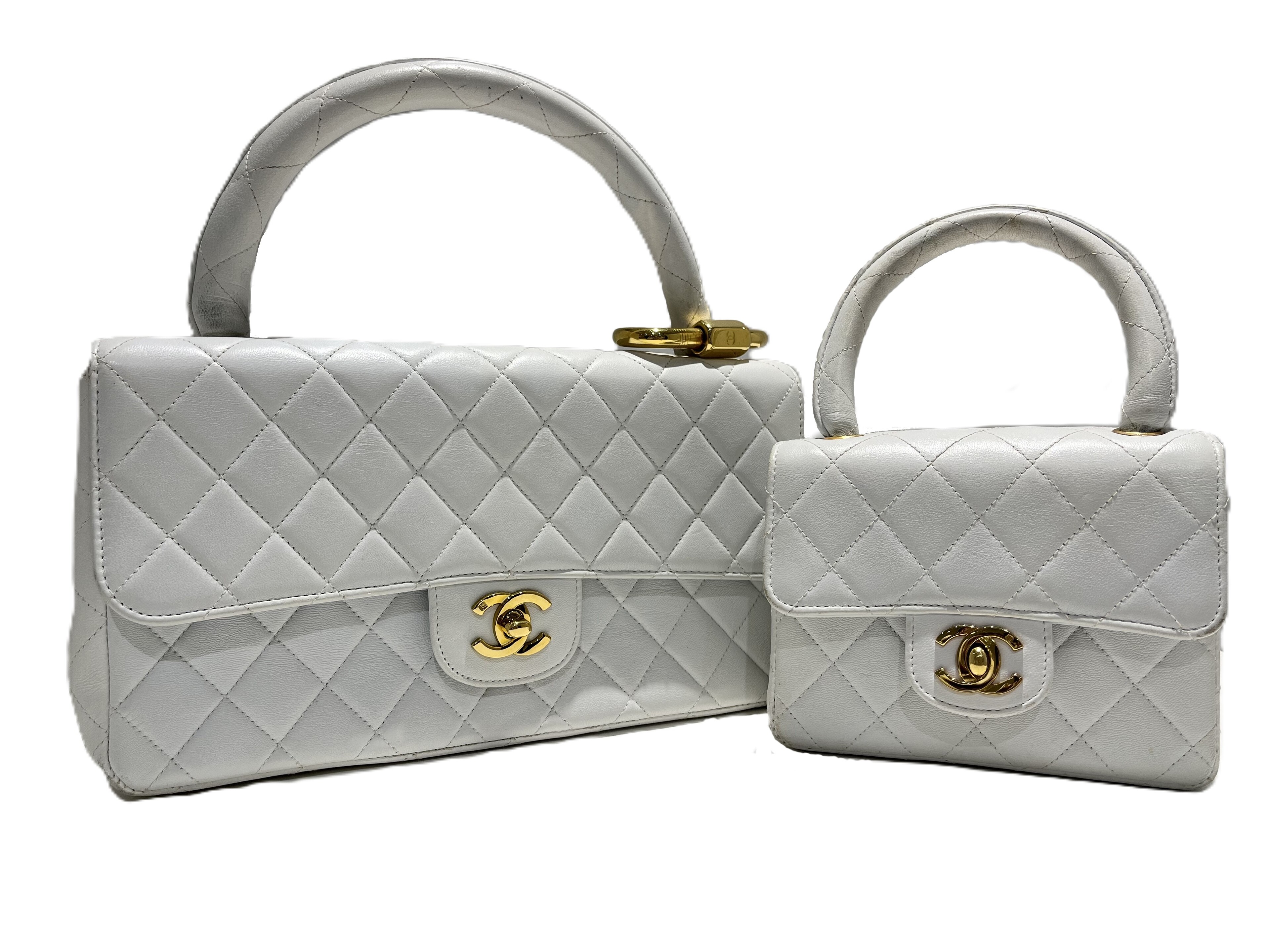 【中古】CHANEL シャネル マトラッセ 親子御徒面子 白子ヒツジ人はだ 3番台