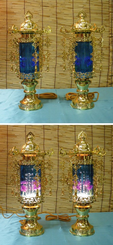 【霊前灯】7号バブル灯　ブルー　バブル電装｜仏壇仏具の岸佛光堂 14,630円