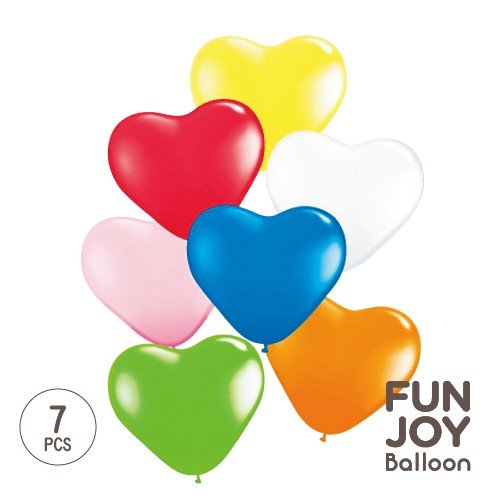 楽天市場 Funjoy Balloon 28cmハート型スペシャルアソート7枚入 税別 250 1パック ハート 装飾 バレンタイン 記念日 壁用 天井用 イベント 子ども会 子供会 お祭り問屋の岸ゴム