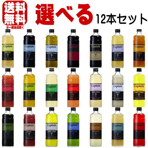 キャプテンシロップ 600ml 合計12本 選べるセット[D]中村商店 大阪府 キャプテン シロップ｜紀州いちばん屋店 9,344円