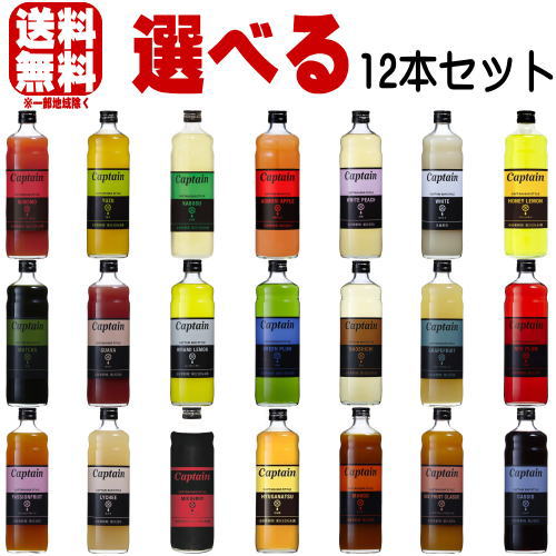 キャプテンシロップ 600ml 合計12本 選べるセット[E]中村商店 大阪府｜紀州いちばん屋店