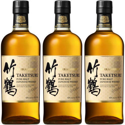 竹鶴 ピュアモルト 700ml 箱なし 3本 期間限定販売 数量限定 ニッカウイスキー たけつる
