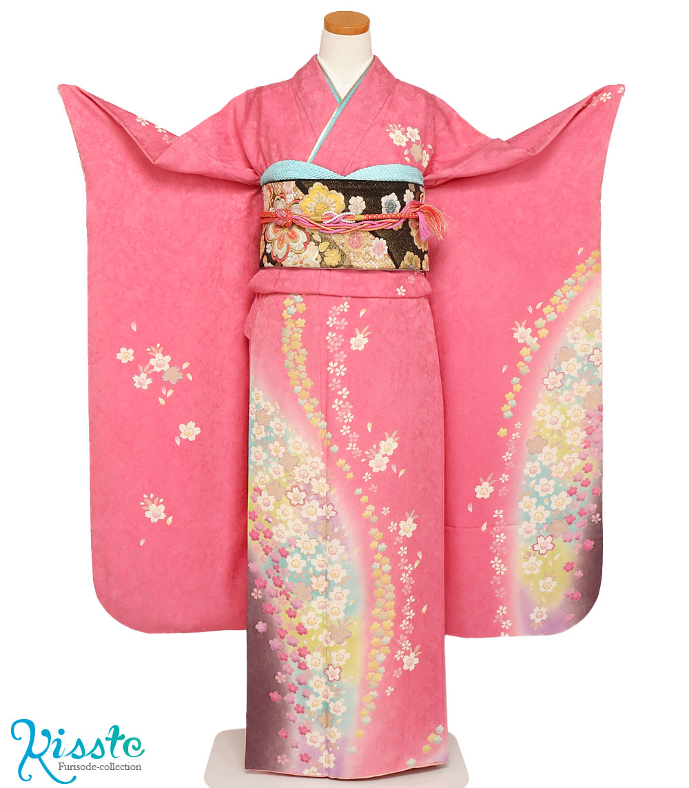 着物セット 美品 振袖 レンタル フルセット 優美桜 桃色 往復送料無料 成人式 結婚式 披露宴 結納 女性 振り袖 振袖セット 振袖レンタル 安い コスプレ レトロ プレタ ピンク シンプル 正絹 レンタル