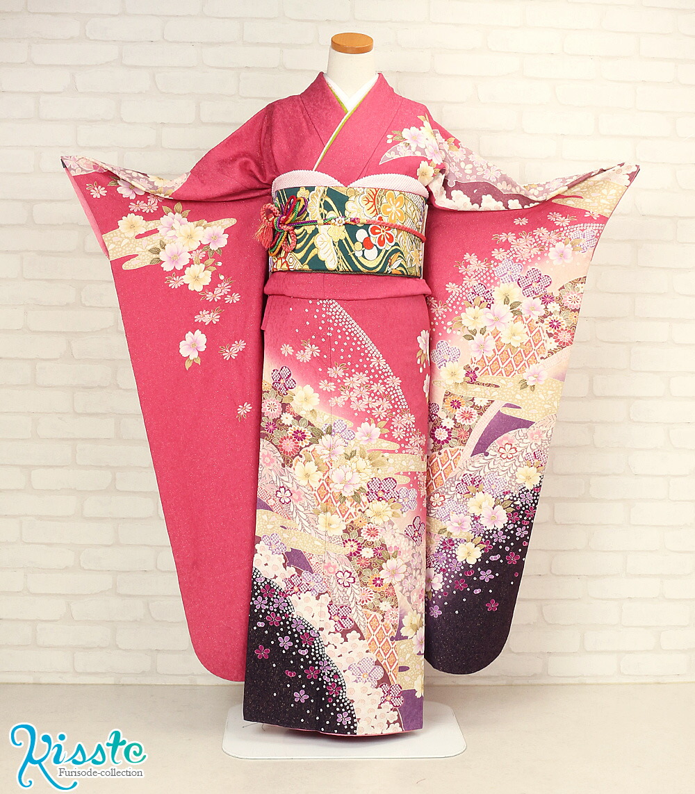 着物セット ファッションの 結婚式 成人式 往復送料無料 ピンク 桜 鹿の子 フルセット レンタル 振袖 披露宴 レンタル 正絹 シンプル プレタ レトロ コスプレ 安い 振袖レンタル 振袖セット 振り袖 女性 結納 Beachsidecliniccr Com
