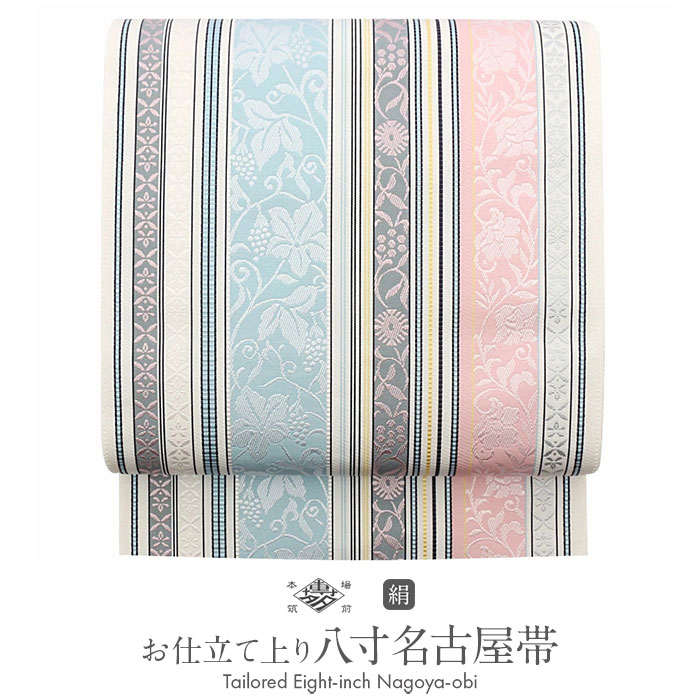 着物を着る日常、紬の縞の着物とクセのない八寸名古屋帯