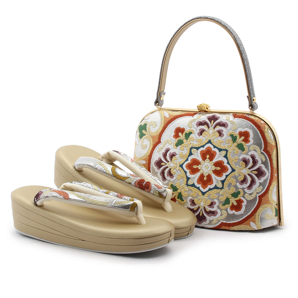 振袖・フォーマルバッグ草履セット　日本製新品未使用 NISHIORI 草履バックセット 成人式 振袖 フォーマル 帯地 選べる 10色