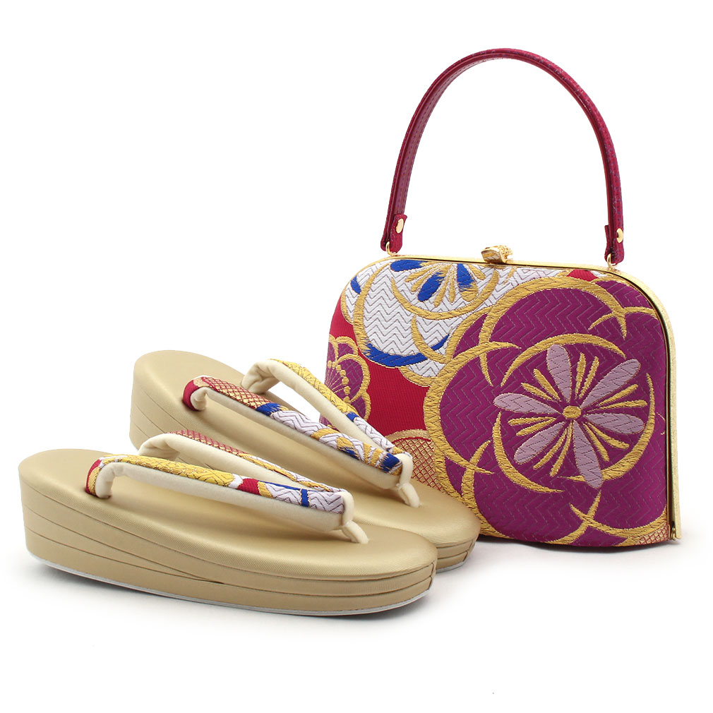限定値下げ【送料込み】正絹バッグと草履セット 楽天市場】【アウトレット】振袖 草履 バッグ セット 成人式