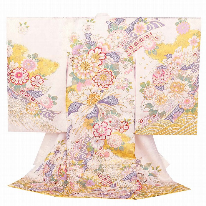 お宮参り 着物 女の子 絹100% 正絹初着 掛け着 産着 白 黄 菊 牡丹 芍薬 万寿菊 吉祥花 モダン 友禅 経済産業大臣指定伝統的工芸品 金駒刺繍 金彩 新品 日本製 販売 購入 きもの 祝い着 のしめ 掛け着 初着 祝着 一つ身 服装 赤ちゃん まり 毬 ベビー ホワイト イエロー kb6|こだわりきもの専門店 Kisste