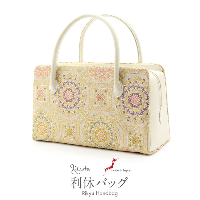 楽天市場】利休バッグ 留袖用 訪問着用 アイボリー ホワイト 白