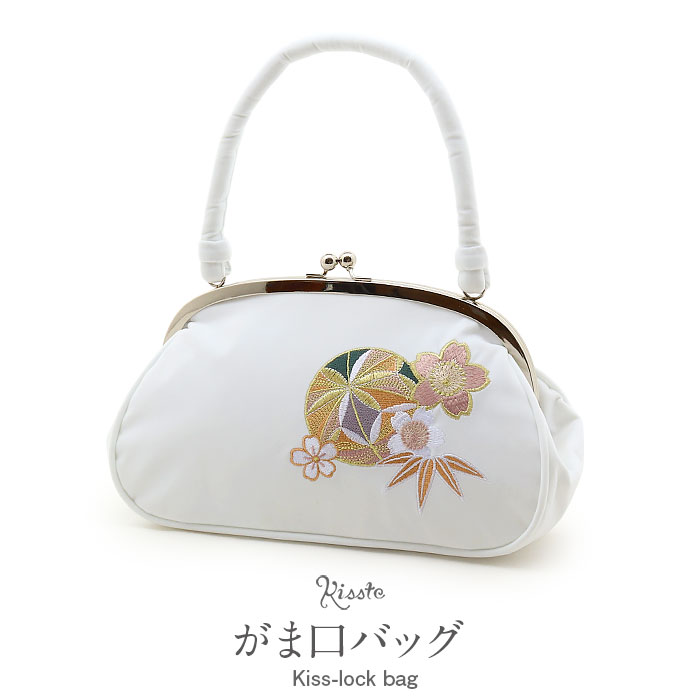 楽天市場】手刺繍ビーズバッグ 国産グラスビーズ ホワイト 七宝に華 袴