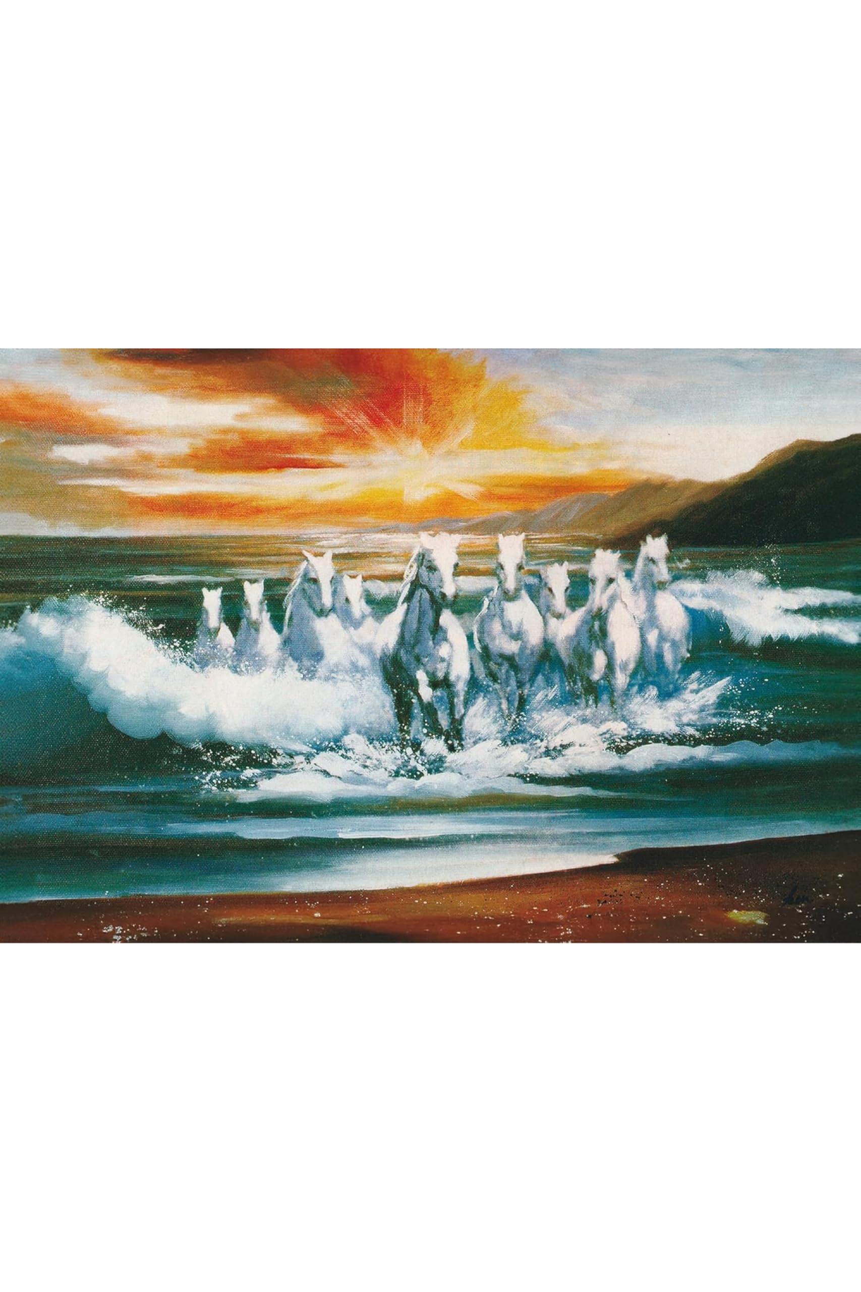 楽天市場】「九頭馬」M.Hark F8サイズ油彩画・直筆油彩画・油絵