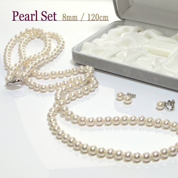 楽天市場】8.0mm〜10.0mm 南洋 黒蝶 真珠 ネックレス イヤリングセット