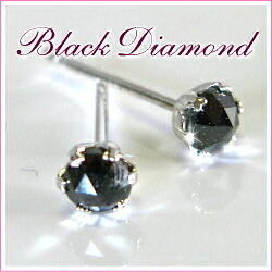 ブラックダイヤモンド ピアス 0.2ct PT900 BlackDiamond【送料無料】