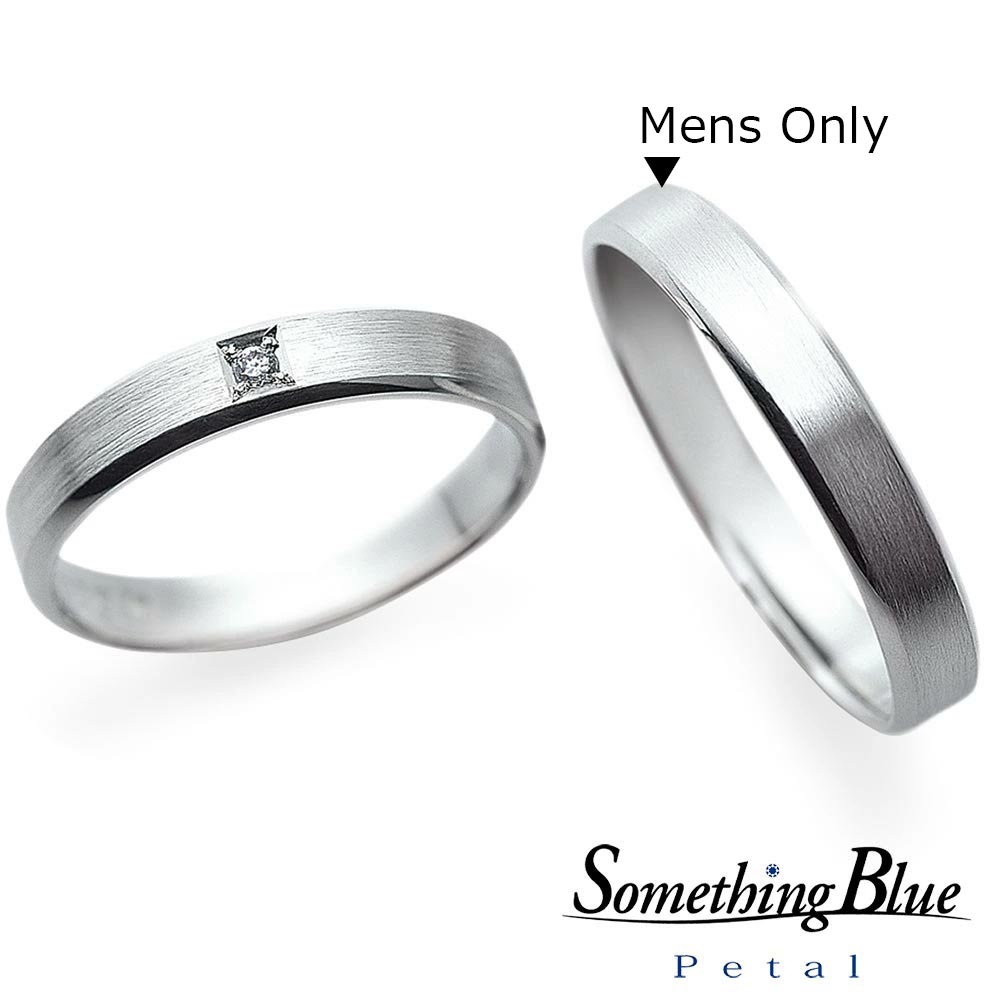 【ポイント20倍】【専用LINEで購入後も安心！】 男性用のみ SomethingBlue サムシングブルー 結婚指輪 プラチナ マリッジリング ダイヤモンドリング PT999 リング 結婚記念 結婚10周年 シンプル SP767メンズ