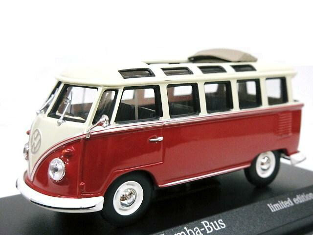 欧州限定 1/43 フォルクスワーゲン VW  T1 サンバ バス (ベージュ/レッド) 1963