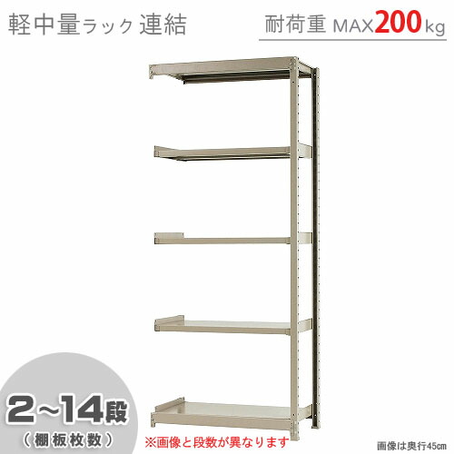 楽天市場】【個人宅も送料無料】 中量ラック300kg 単体 幅150×奥行75×高さ240cm 2～16段 ニューアイボリー 300kg/段 【スチール ラック☆楽天最安値に挑戦！】 【スチール棚 スチールラック 業務用 収納棚 収納ラック】 【商品key:[W150][D75][H240]】 :  スチールラックの 