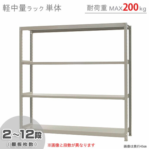 【楽天市場】【個人宅も送料無料】 軽中量ラック150kg 単体 幅180×奥行60×高さ180cm 2〜12段 アイボリー 150kg/段 【 スチールラック☆楽天最安値に挑戦！】 【スチール棚 スチールラック 業務用 収納棚 収納ラック】 【商品key:[W180][