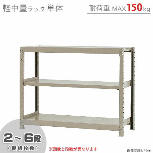 楽天市場】【個人宅も送料無料】 軽中量ラック200kg 単体 幅120×奥行30×高さ90cm 2～6段 アイボリー 200kg/段 【スチールラック☆楽天最安値に挑戦！】  【スチール棚 スチールラック 業務用 収納棚 収納ラック】 【商品key:[W120][D30][H90]】 : スチールラックのキタジマ