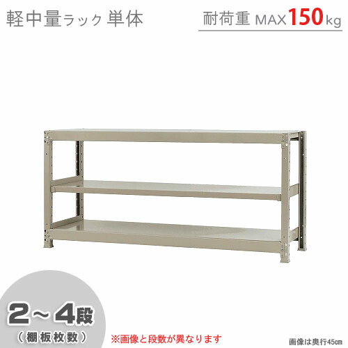 楽天市場】【個人宅も送料無料】 軽中量ラック150kg 単体 幅150×奥行60×高さ90cm 2～6段 アイボリー 150kg/段 【スチールラック ☆楽天最安値に挑戦！】 【スチール棚 スチールラック 業務用 収納棚 収納ラック】 【商品key:[W150][D60][H90]】 : スチールラック のキタジマ