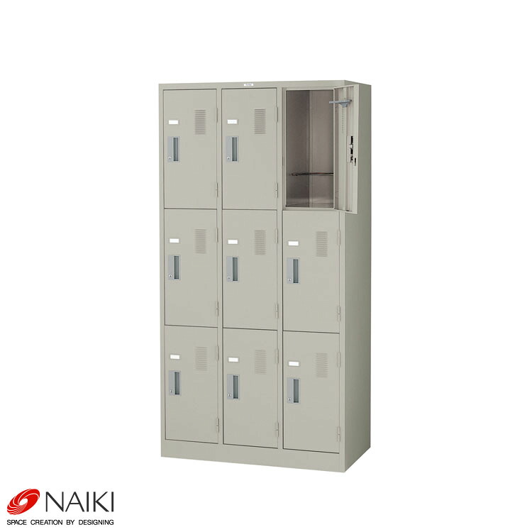 【個人宅も送料無料】 ロッカー LK9N-AW 幅900×奥行515×高さ1790mm 【オフィス家具最安値に挑戦!】 【スチール棚 スチールラック 収納棚 収納ラック】