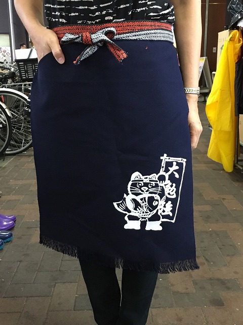 楽天市場】八百屋 エプロン 招き猫 前掛け 商人帆前掛け 商売