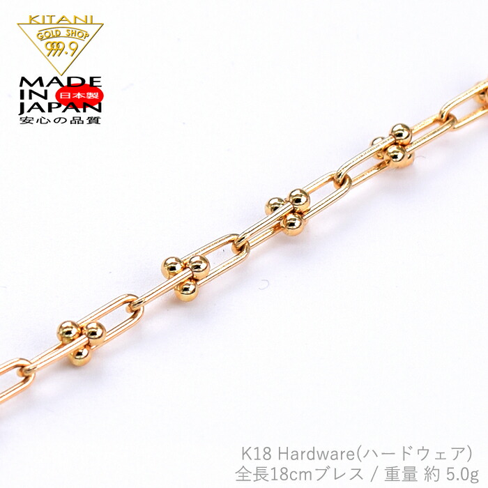 楽天市場】K18 ブレスレット ベネチアン 幅1.4mm/全長18cm/重量