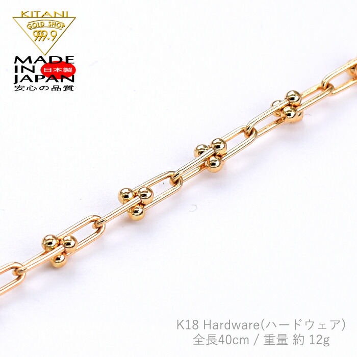 楽天市場】K18 スパルタカス・チェーン 幅/4.5mm 長さ/50cm 重量