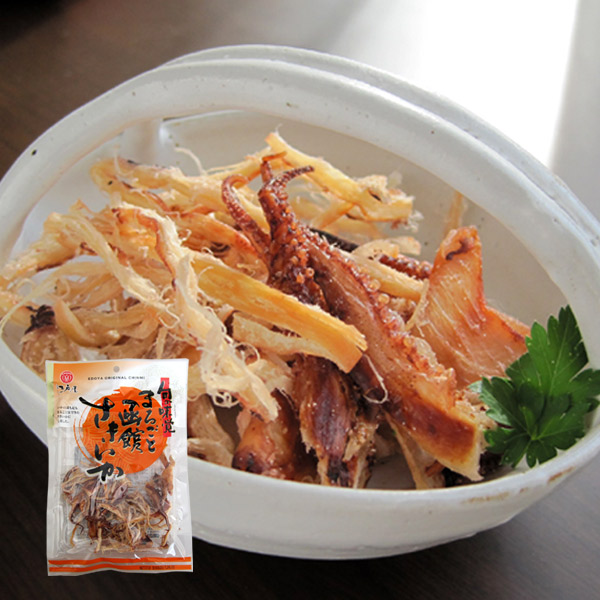 まるごと函館さきいか40g【江戸屋】（送料無料）国産するめいかを丸ごと使用し皮付きのまま仕上げた昔ながらの伝統製法 食感の違いと旨みが楽しめるさきいか 5,594円