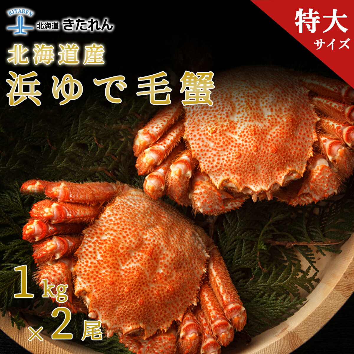 お歳暮 セール 毛ガニ 1尾600g×2尾 1.2kg 送料無料 北海道産 かに カニ 蟹 毛がに 国産 人気スポー新作